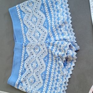 Tory Burch Wedge Blue/Ivory Embroidered 'veronique' Shorts 💫 Size 2
